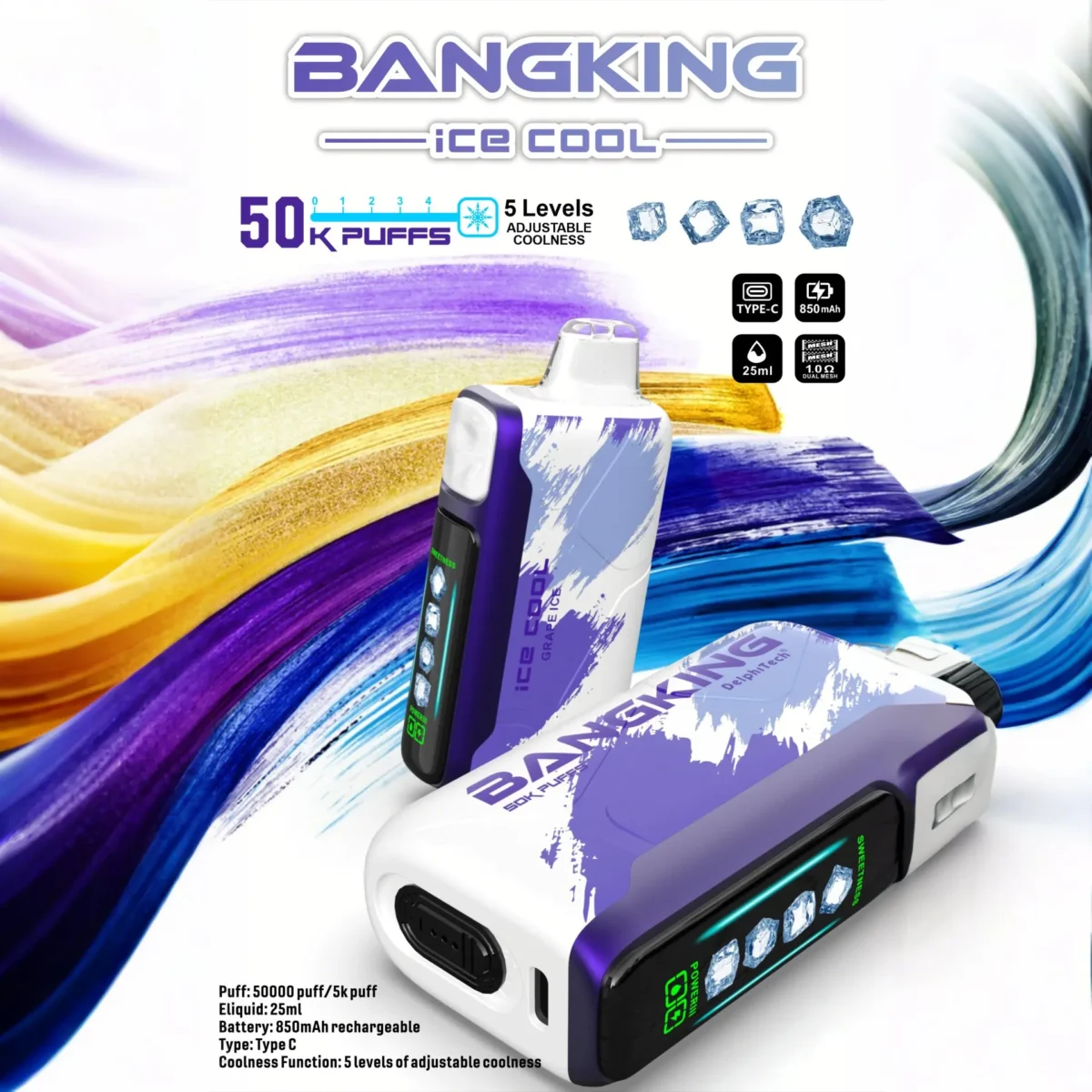 Bang King 50000Puffs Ice Cool - obrazek 3