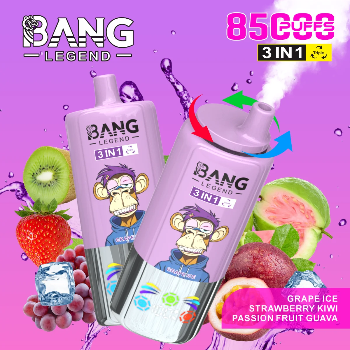 Bang Leader 85K Puffs of 3 in 1 - obrazek 15