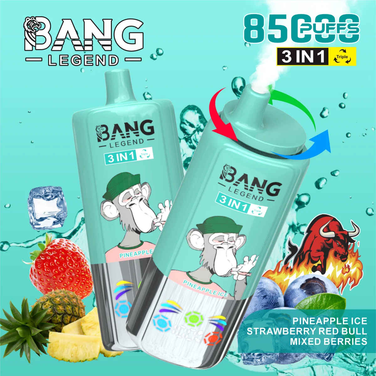 Bang Leader 85K Puffs of 3 in 1 - obrazek 3