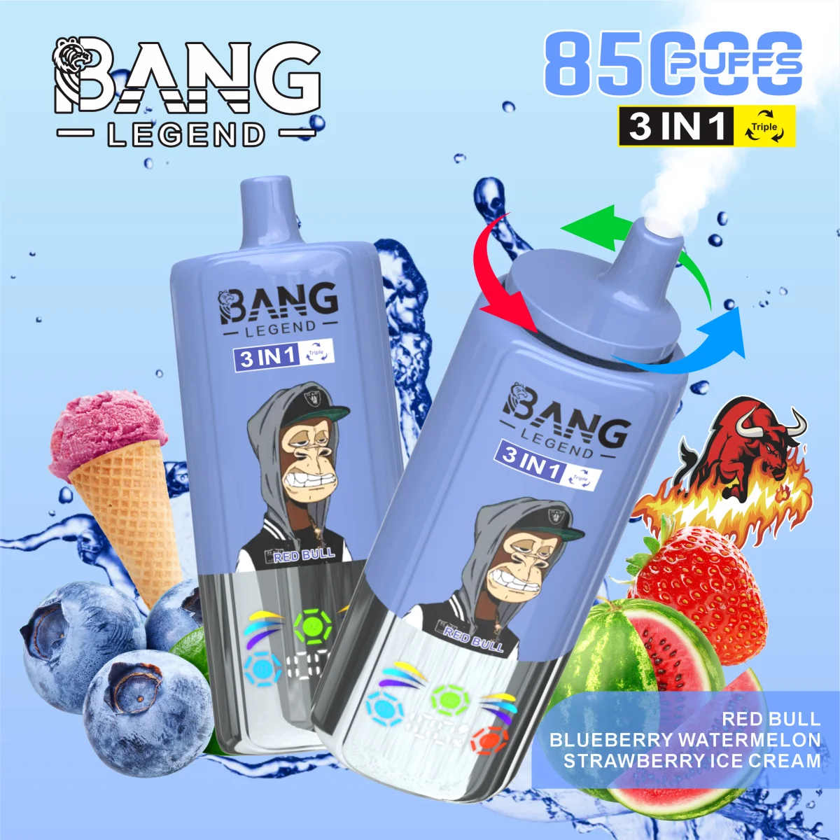 Bang Leader 85K Puffs of 3 in 1 - obrazek 4