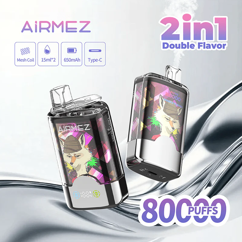 Airmez FOX 2 IN 1 (80K) Jednorazowe Vape z kombinowanymi smakami