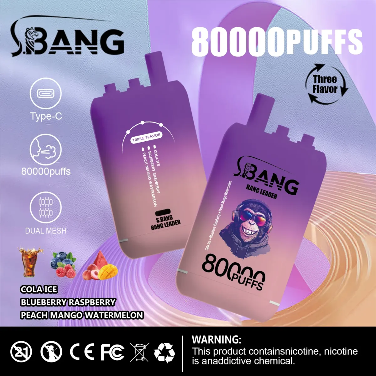 Bang Leader 80000Puffs 3 IN 1 - obrazek 2